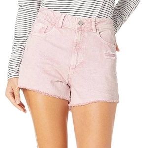 NWT DL1961 CLEO Pink Denim High Rise Short 3" Inseam Acid Pink Women's 32